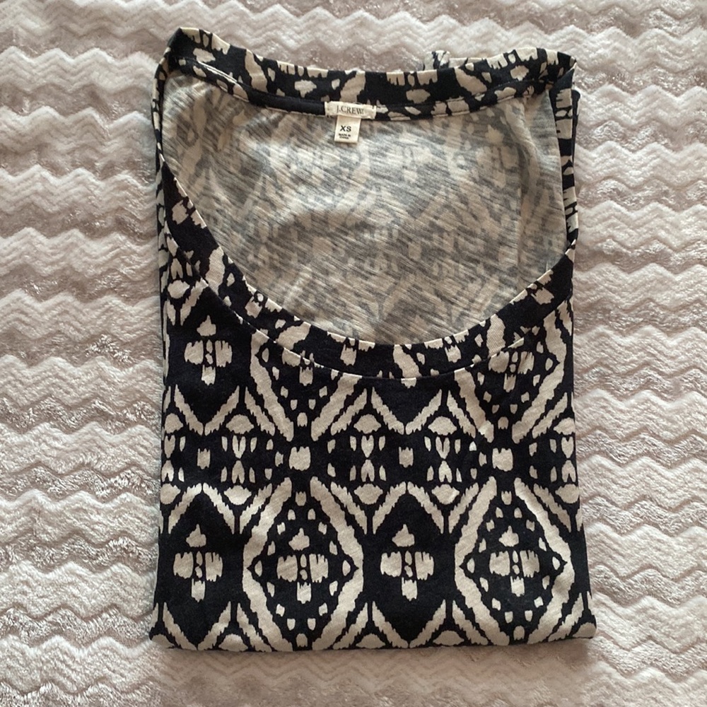 J. Crew Patterned T-Shirt Size XS